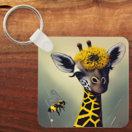 De Bumble Giraffe Whimsical Sleutelhanger