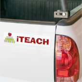 De Bumpersticker Apple en Books van de leraar (Op Truck)
