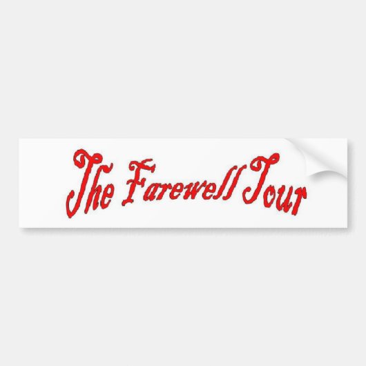 De Bumpersticker Farewell Tour (Voorkant)
