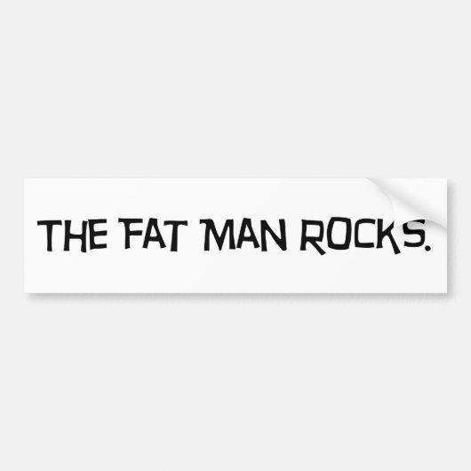 De Bumpersticker Fat Man Rocks (Voorkant)