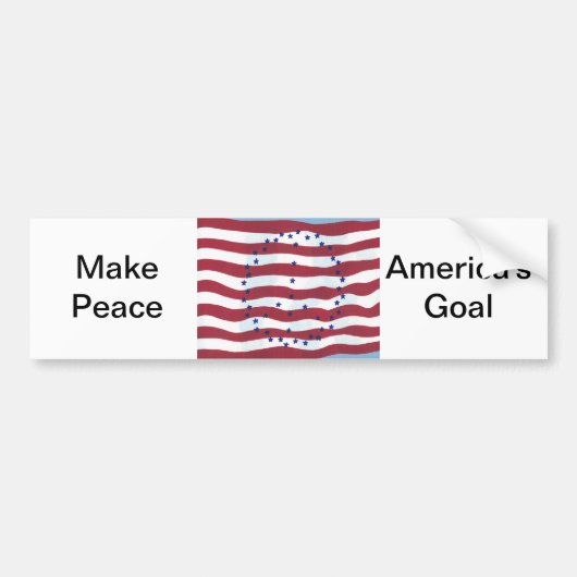 De Bumpersticker van de Amerikaanse Goal Peace Sig (Voorkant)