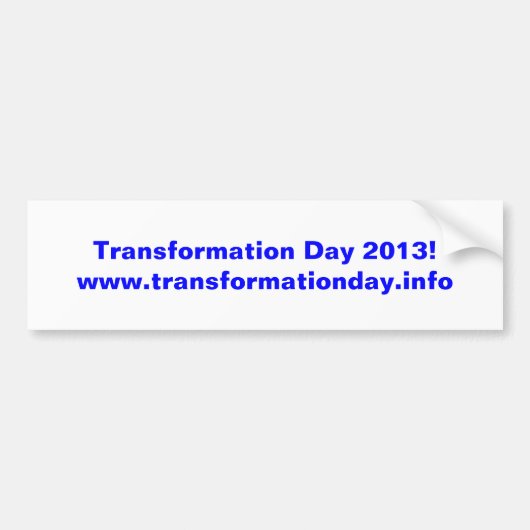 De bumpersticker van de Dag 2013 van de (Voorkant)