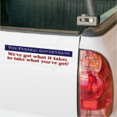 De Bumpersticker van de federale overheid (Op Truck)