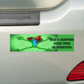 De bumpersticker van de kikker (Op auto)