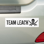 De Bumpersticker van de Leach van het team (zwart  (Op auto)