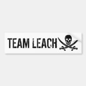 De Bumpersticker van de Leach van het team (zwart  (Voorkant)