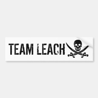 De Bumpersticker van de Leach van het team (zwart 