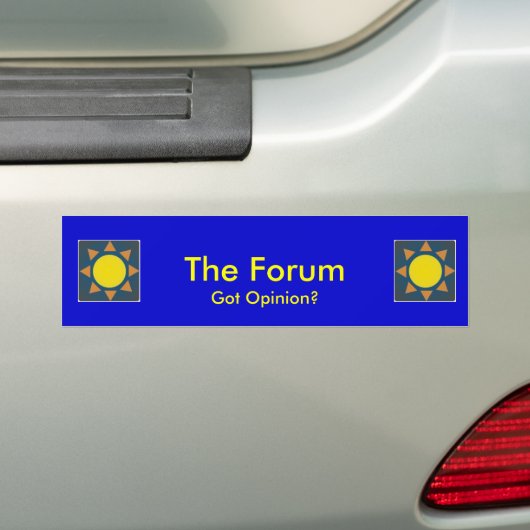 De Bumpersticker van het forum (Op auto)