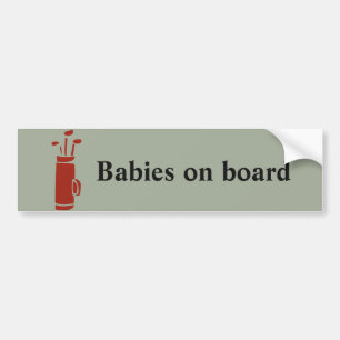 De bumpersticker van het golf