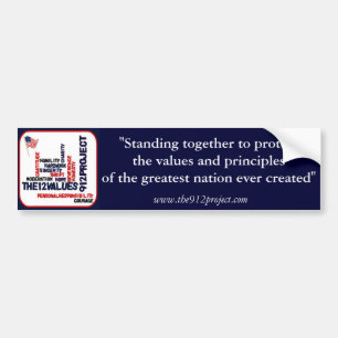 De Bumpersticker van het project 9-12
