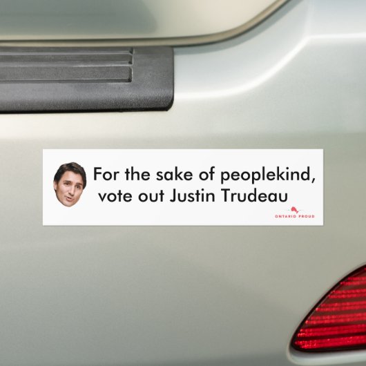 De Bumpersticker van Justin Trudeau van de stem (Op auto)