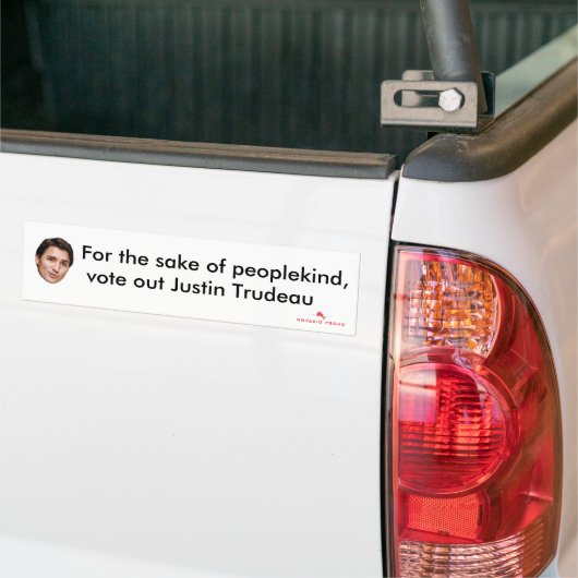 De Bumpersticker van Justin Trudeau van de stem (Op Truck)