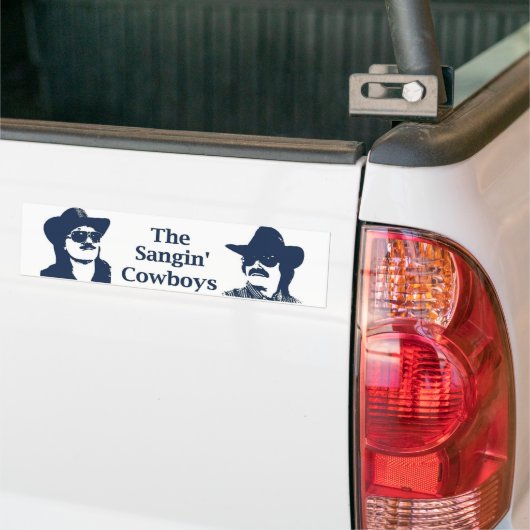 De Bumpersticker van Sangin'Cowboys (Op Truck)