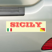 De Bumpersticker van Sicilië (Op auto)
