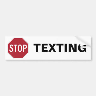 De Bumpersticker van Texting van het einde