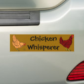 De Bumpersticker van Whisperer van de kip (Op auto)
