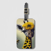 De bundel Giraffe Whimsical Digital Art Bagagelabel (Voorkant (verticaal))
