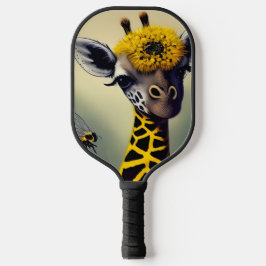 De bundel Giraffe Whimsical Digital Art Pickleball Paddle