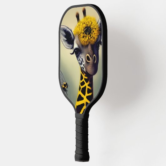 De bundel Giraffe Whimsical Digital Art Pickleball Paddle (Links)