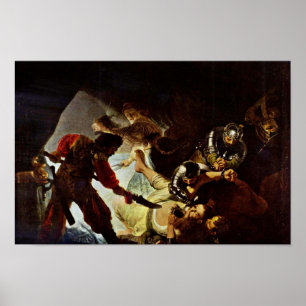 De bundeling van Samson door Rembrandt Harmensz. V Poster