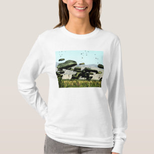 De bundels voedsel en water zijn lucht die wordt g t-shirt