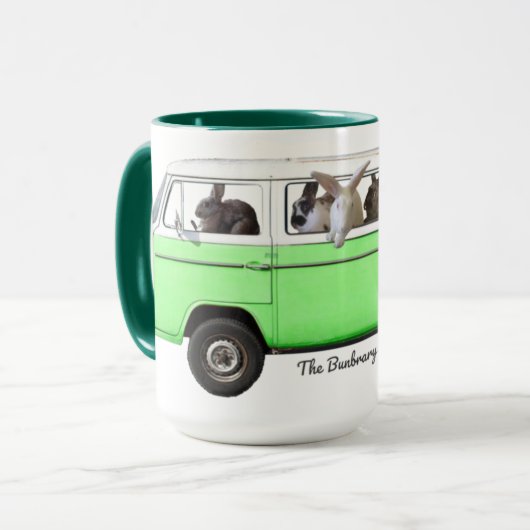 De Bunny Bus Mok Green (Voorkant links)