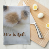 De 'BUNNY Death Stare' is echt! Eigen foto toevoeg Theedoek (Quarter Fold)