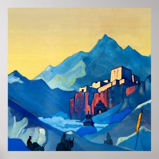 “De Burcht van de Geest” door Nicholas Roerich Poster (Voorkant)