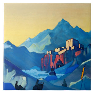 “De Burcht van de Geest” door Nicholas Roerich Tegeltje