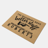 De buren hebben beter gepersonaliseerd stuif deurmat (Schuin)