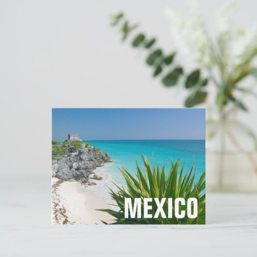 De burgemeester ruikt naar het strand in Tulum Briefkaart (Staand voorkant)