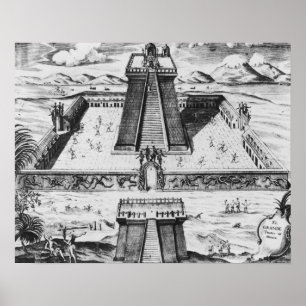 De burgemeester van Templo in Tenochtitlan Poster