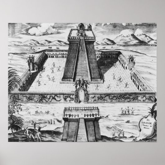 De burgemeester van Templo in Tenochtitlan Poster (Voorkant)