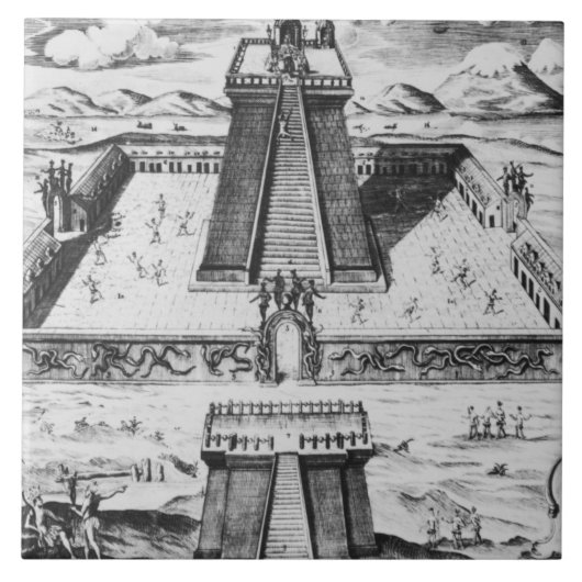 De burgemeester van Templo in Tenochtitlan Tegeltje (Voorkant)