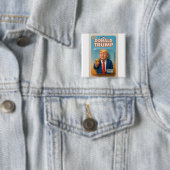 De Burger Baron Vierkante Button 5,1 Cm (In situ)