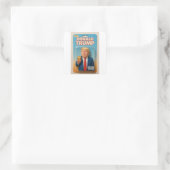 De Burger Baron Vierkante Sticker (Tas)