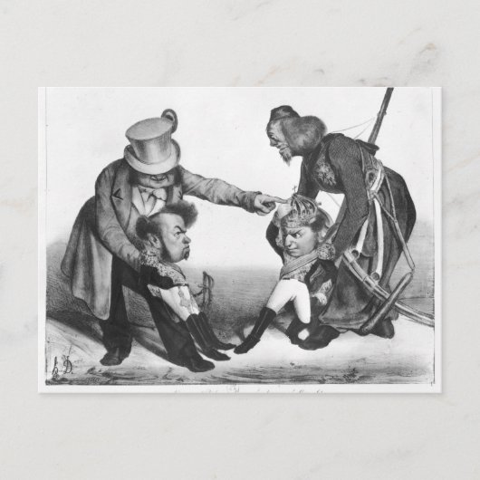 De burgeroorlog in Portugal Briefkaart (Voorkant)