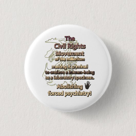 De burgerrechtenbeweging van het millenium ronde button 3,2 cm (Voorkant)