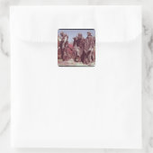 De Burghers van Calais Vierkante Sticker (Tas)