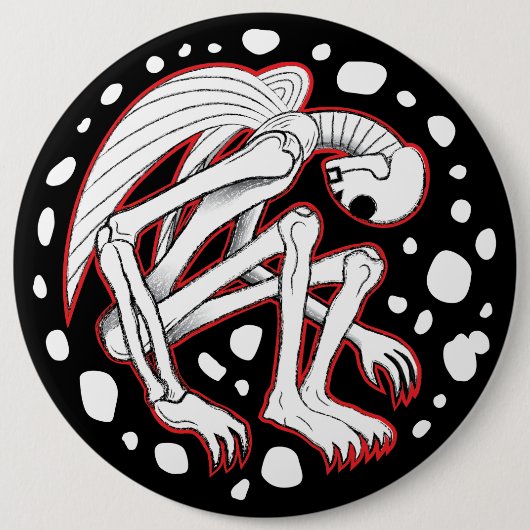 De Buried Angel Ronde Button 6,0 Cm (Voorkant)