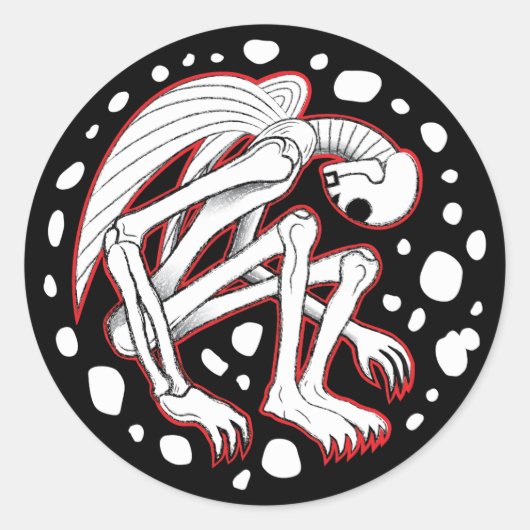 De Buried Angel Ronde Sticker (Voorkant)