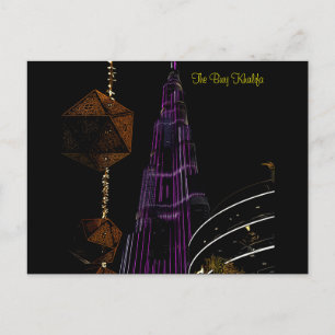 De Burj Khalifa in Dubai Briefkaart