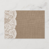De Burlap & Lace bruiloft Collectie Detail Kaarten (Achterkant)