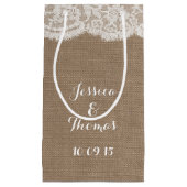 De Burlap & Lace bruiloft Collectie geschenktassen Klein Cadeauzakje (Voorkant)