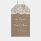 De Burlap & Lace bruiloft Collectie Labels Cadeaulabel (Voorkant)