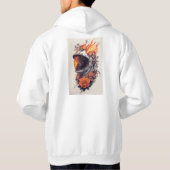 De 'Burning Astronaut' hoodie T-Shirt is goed (Achterkant)