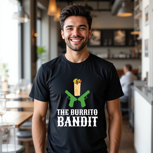 De Burrito Bandit Grappig Mexicaans eten T-shirt