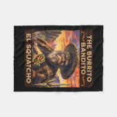 De Burrito Bandito El Squatcho Fleece Deken (Voorkant (Horizontaal))
