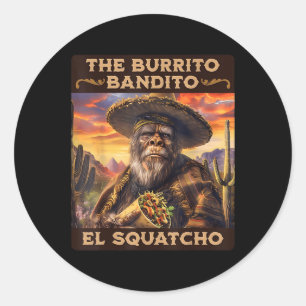 De Burrito Bandito El Squatcho Ronde Sticker