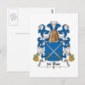de Bus Family Crest Briefkaart (Voorkant / Achterkant)